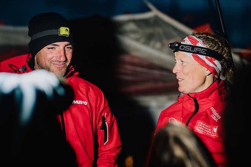 Sam Davies and Damien Seguin photo copyright Jean-Louis Carli taken at  and featuring the IMOCA class