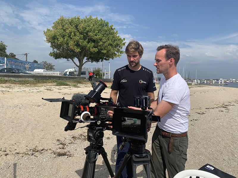Team Malizia and gebrueder beetz Filmproduktion shooting in Brittany with Boris Herrmann for their upcoming documentary - photo © gebrueder beetz Filmproduktion