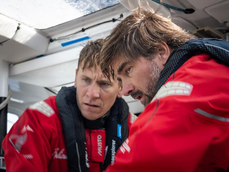Boris Herrmann (right) and Will Harris (left) before the Transat Jacques Vabre photo copyright Antoine Auriol / Team Malizia taken at  and featuring the IMOCA class