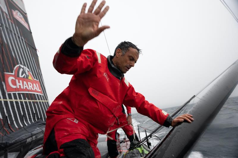 IMOCA fleet action from the first two days of the Transat Jacques Vabre photo copyright Maxime Mergalet / Charal taken at  and featuring the IMOCA class