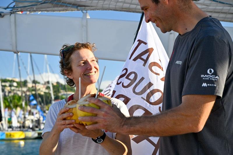 Celebrations after Transat Jacques Vabre-Normandie Le Havre photo copyright JL Carli / Transat Jacques Vabre taken at  and featuring the IMOCA class