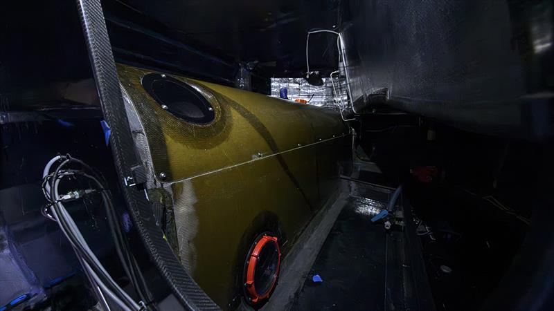 One of two hydrogen tanks on board the IMOCA - photo © Olivier Blanchet