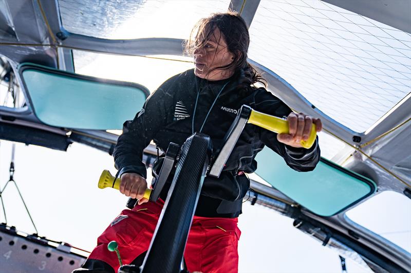 Justine Mettraux, Teamwork - Team SNEF during the Transat CIC - photo © Gauthier Lebec