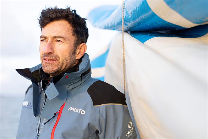 Phil Sharp onboard his new IMOCA ‘OceansLab' - photo © Mark Lloyd