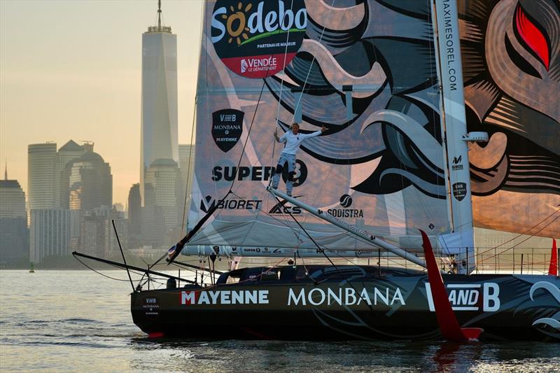 Preparations ahead of the New York Vendée-Les Sables d'Olonne photo copyright Maxime Falcone taken at  and featuring the IMOCA class