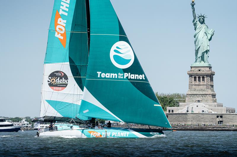 Preparations ahead of the New York Vendée-Les Sables d'Olonne photo copyright Marin Le Roux / polaRYSE / IMOCA taken at  and featuring the IMOCA class