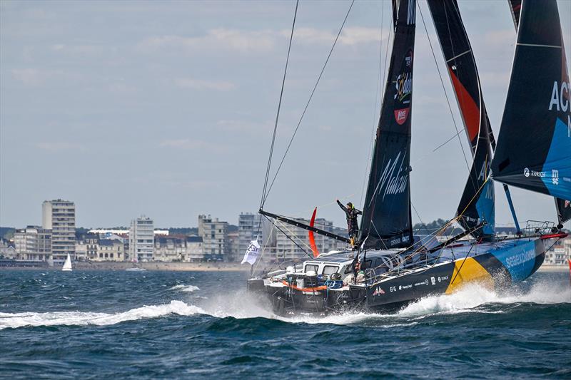 Boris Herrmann at the finish line of the New York Vendée - photo © Jean-Louis Carli / Vendée Globe