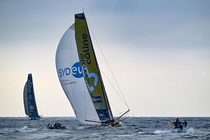 Arnaud Boissiereres  - La Mie Caline - Start Vendée Globe - Les Sables d'Olonne - IMOCA60 - November 10, 2024 photo copyright Jean-Louis Carli taken at Yacht Club de France and featuring the IMOCA class