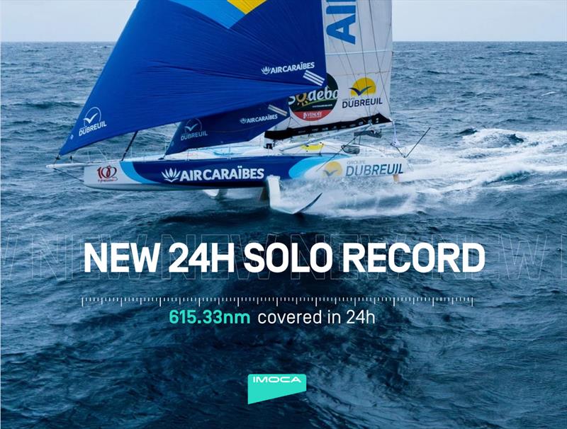 New 24H Solo Record - Sébastien Simon on Groupe Dubreuil - Vendée Globe 2024 - photo © IMOCA