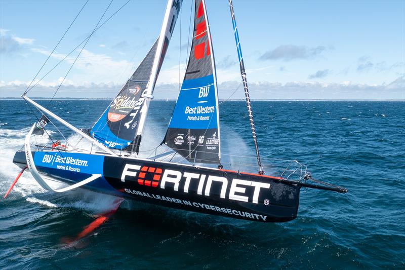 Fortinet - Best Western skipper Romain Attanasio (FRA) during training ahead of the Vendée Globe 2024 photo copyright Adrien Nivet / polaRYSE taken at  and featuring the IMOCA class