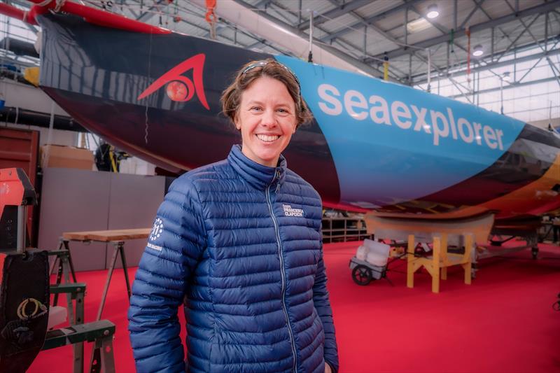 Francesca Clapcich photo copyright Eloi Stichelbaut - polaRYSE / 11th Hour Racing taken at New York Yacht Club and featuring the IMOCA class