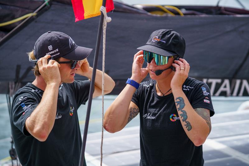 eg 3 co-skippers Loïs Berrehar and Francesca Clapcich in Cartagena ahead of Leg 3 of The Ocean Race Europe 2025 - photo © Marie Lefloch I Team Malizia