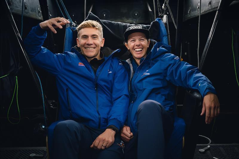 Imoca 11th Hour Racing, skippers Francesca Clapcich and Will Harris are photographed at the Transat Café L'OR - photo © Jean-Louis Carli / Transat Café l’OR
