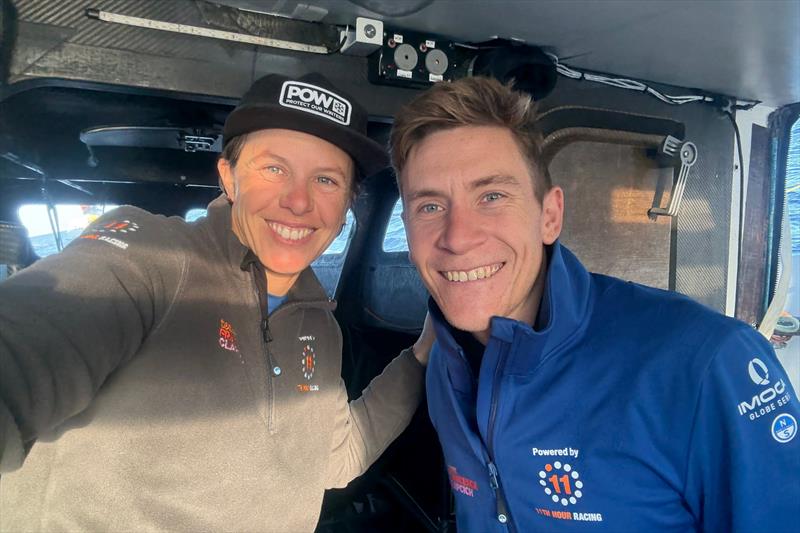 Francesca Clapcich and Will Harris in the Transat Café L'OR - photo © 11th Hour Racing