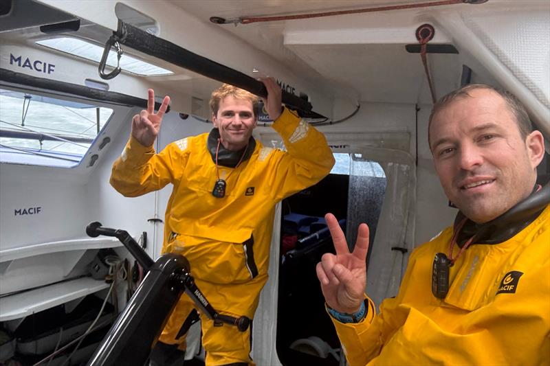 Sam Goodchild and Loïs Berrehar during the Transat Café L'OR - photo © MACIF Santé Prévoyance