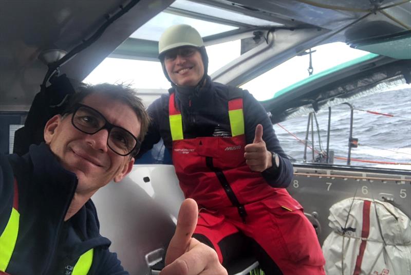 Justine Mettraux and Xavier Macaire during the Transat Café L'OR - photo © Teamwork-Team SNEF