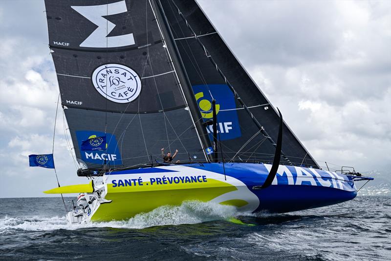 Sam Goodchild and Loïs Berrehar on Macif Santé Prévoyance finish 3rd in the IMOCA division of the Transat Café L'OR 2025 - photo © Jean-Louis Carli / Alea