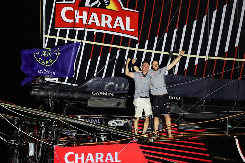 Jérémie Beyou and Morgan Lagravière on Charal 2 win the IMOCA division of the Transat Café L'OR 2025 - photo © Jean-Marie Liot / Alea