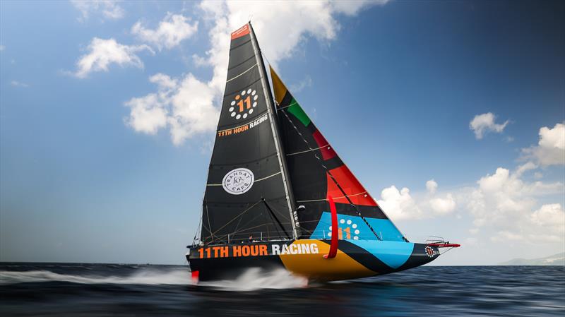Francesca Clapcich and William Harris on 11th Hour Racing finish 2nd in the IMOCA division of the Transat Café L'OR 2025 - photo © Jean-Marie Liot / Alea