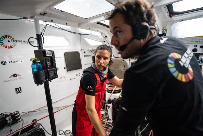 Cole Brauer and Julien Villion during a training last year photo copyright Marin Le Roux / polaRYSE / Team Malizia taken at  and featuring the IMOCA class
