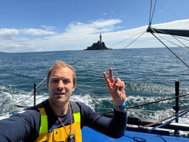 Sam Goodchild rounds the Fastnet rock in the 1000 Race - photo © Sam Goodchild / 1000 Race