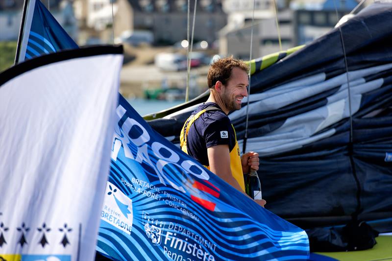 Sam Goodchild on MACIF Santé Prévoyance wins the 1000 Race photo copyright François Van Malleghem / 1000 Race taken at  and featuring the IMOCA class