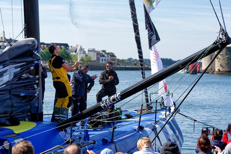 Sam Goodchild on MACIF Santé Prévoyance wins the 1000 Race photo copyright François Van Malleghem / 1000 Race taken at  and featuring the IMOCA class