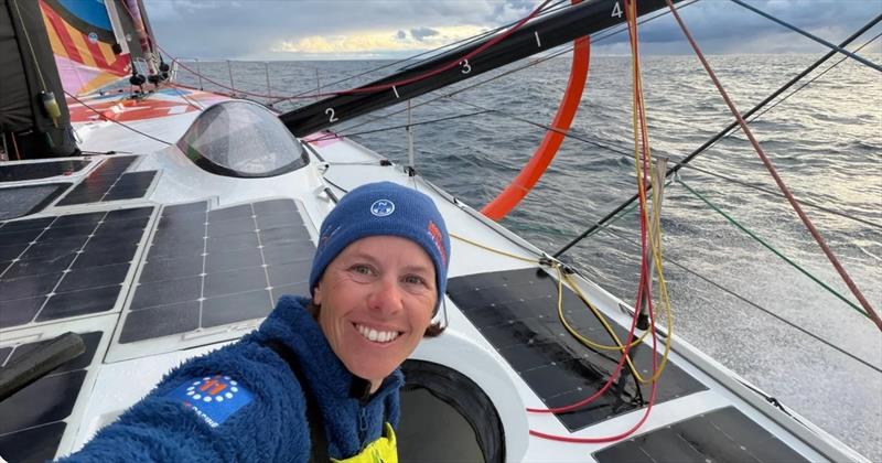 Francesca Clapcich onboard 11th Hour Racing in 1000 Race - photo © Francesca Clapcich / 11th Hour Racing