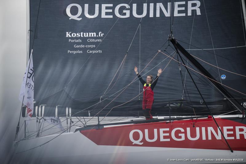 Élodie Bonafous finishes 4th in the Vendée Arctique - photo © Jean Louis Carli #VALS2026