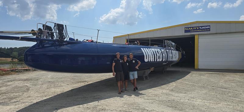 Paul Meilhat and Mariana Lobato launch boat for new ‘United by the Ocean' campaign photo copyright United by The Ocean Team taken at  and featuring the IMOCA class