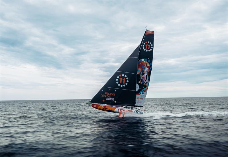 Team Francesca Clapcich Powered by 11th Hour Racing in The Ocean Race Atlantic - Day 5 photo copyright Julien Champolion / polaRYSE / 11th Hour Racing / The Ocean Race taken at  and featuring the IMOCA class
