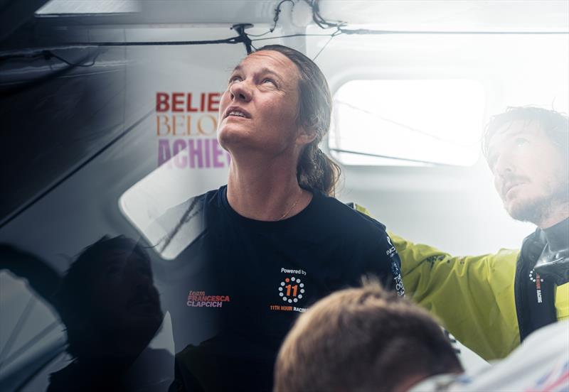 Team Francesca Clapcich Powered by 11th Hour Racing in The Ocean Race Atlantic - Day 5 photo copyright Julien Champolion / polaRYSE / 11th Hour Racing / The Ocean Race taken at  and featuring the IMOCA class