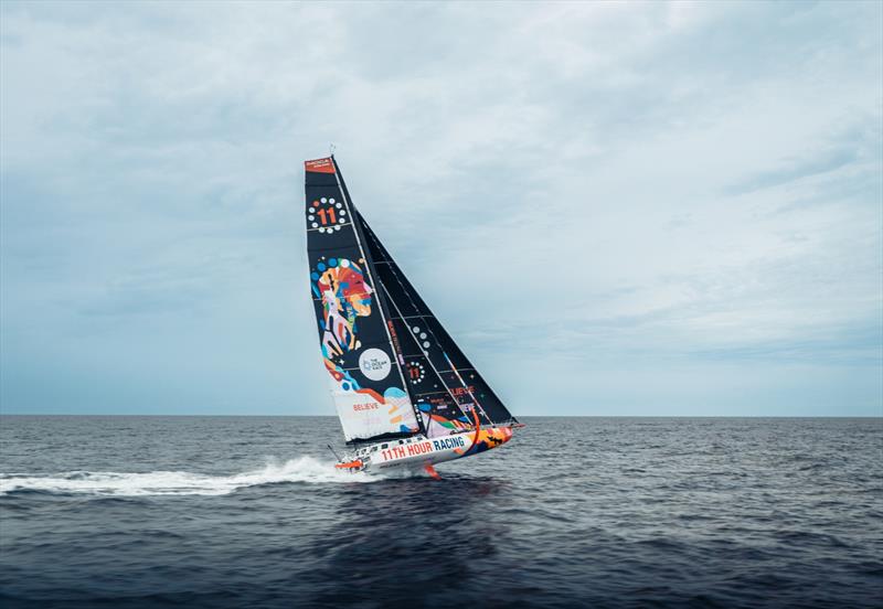 Team Francesca Clapcich Powered by 11th Hour Racing in The Ocean Race Atlantic - Day 5 photo copyright Julien Champolion / polaRYSE / 11th Hour Racing / The Ocean Race taken at  and featuring the IMOCA class