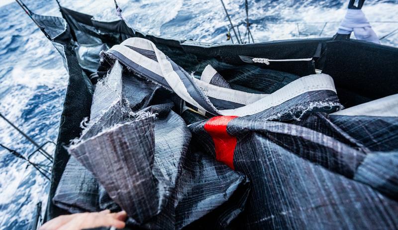 Torn sail photo copyright Embrace the Challenge taken at  and featuring the IMOCA class