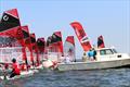 Just before the start gun during the O'pen Skiff North American “Un-Regatta” at James Island Yacht Club, Charleston, SC © Tauri Duer