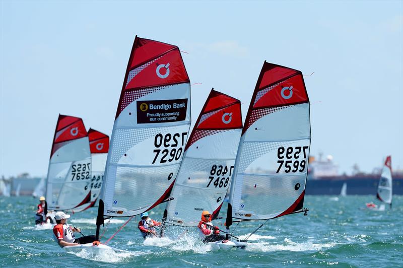All set for the O'pen Bic Worlds at Victoria, Australia photo copyright Jeff Crow / Sport the Library taken at Safety Beach Sailing Club and featuring the  class