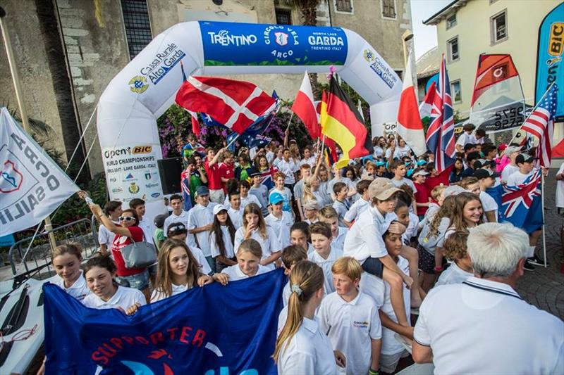 O'pen Bic Worlds at Lake Garda Opening Ceremony photo copyright Jacopo Salvi taken at Circolo Vela Arco and featuring the  class