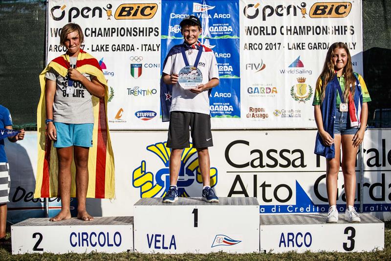 O'pen Bic Worlds at Lake Garda prize giving photo copyright Jacopo Salvi taken at Circolo Vela Arco and featuring the  class