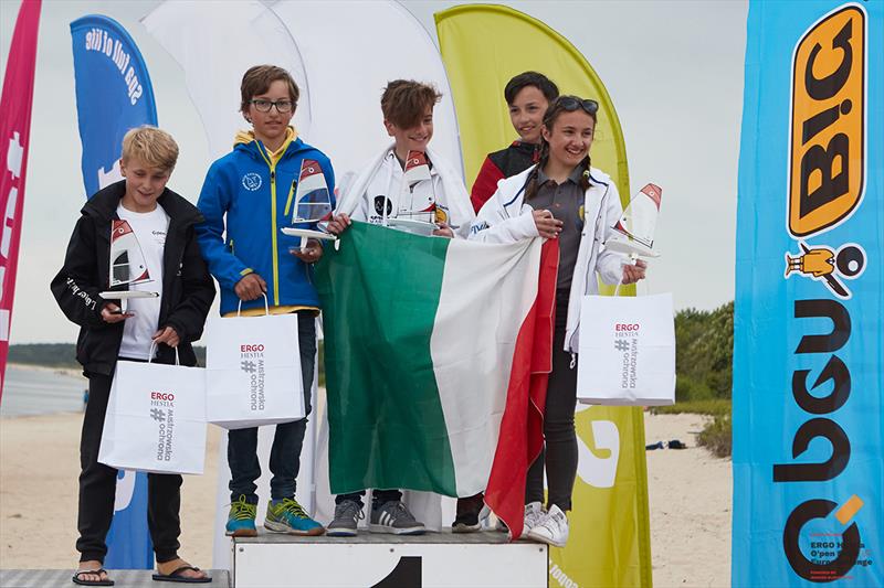 Podium - 2019 O'pen Skiff EuroChallenge photo copyright Robert Hajduk - ShutterSail.com taken at Sopot Sailing Club and featuring the  class