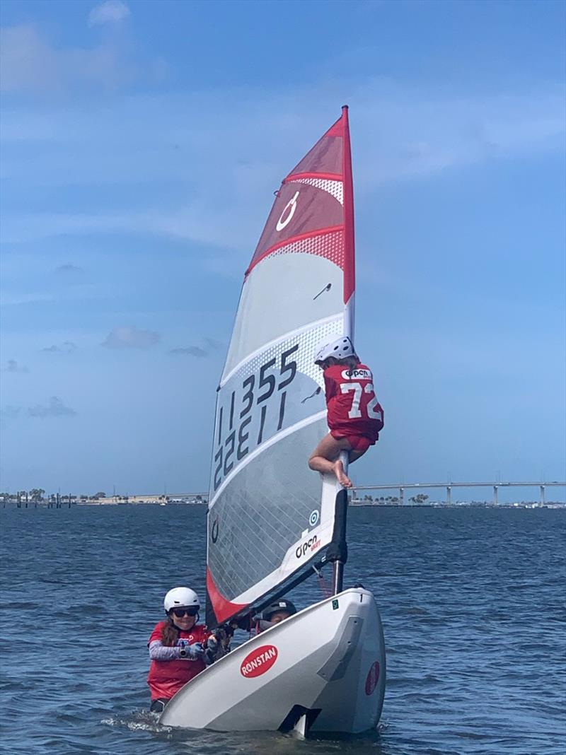 Freestyle - O'pen Skiff North American “Un-Regatta”  photo copyright Tauri Duer taken at US Sailing Center of Martin County and featuring the O'pen Skiff class