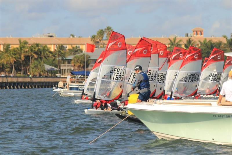 O'pen Skiff North American “Un-Regatta” start photo copyright Tauri Duer taken at US Sailing Center of Martin County and featuring the O'pen Skiff class