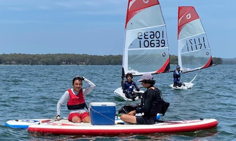 2022 AUS O'pen Skiff Championships photo copyright Jim Lelaen taken at Mannering Park Amateur Sailing Club and featuring the O'pen Skiff class