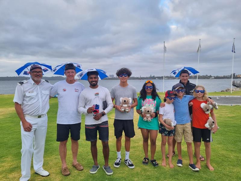 International visitors for the 2023 AUS O'pen Skiff Championship photo copyright AUS O'pen Skiff Association taken at South of Perth Yacht Club and featuring the O'pen Skiff class