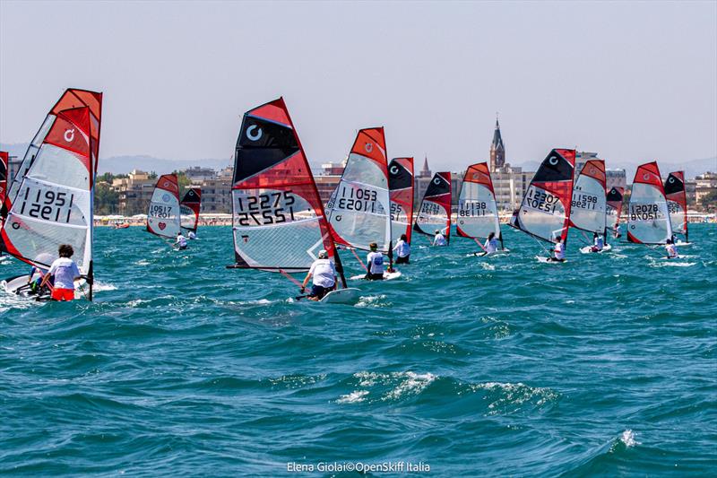 O'pen Skiff World Championship at Rimini day 1 photo copyright Elena Giolai / OpenSkiff Italia taken at Club Nautico Rimini and featuring the O'pen Skiff class