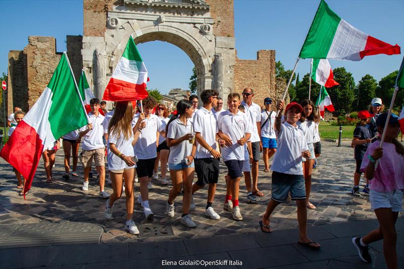 O'pen Skiff World Championship at Rimini Opening Ceremony - photo © Elena Giolai / OpenSkiff Italia