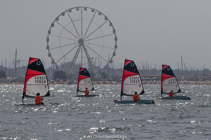 O'pen Skiff World Championship at Rimini day 2 photo copyright Elena Giolai / OpenSkiff Italia taken at Club Nautico Rimini and featuring the O'pen Skiff class