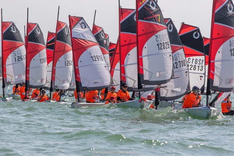 O'pen Skiff World Championship at Rimini photo copyright Elena Giolai / OpenSkiff Italia taken at Club Nautico Rimini and featuring the O'pen Skiff class
