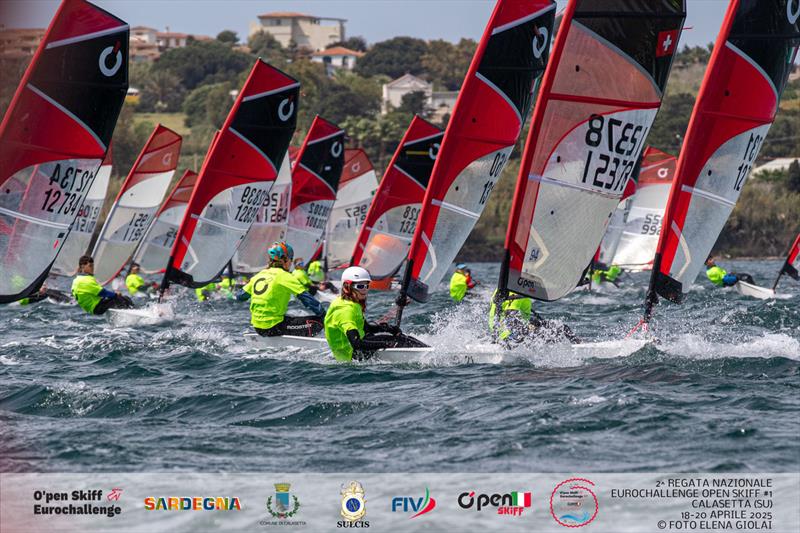 2025 OpenSkiff Eurochallenge at Calasetta - Day 2 photo copyright Elena Giolai taken at  and featuring the O'pen Skiff class