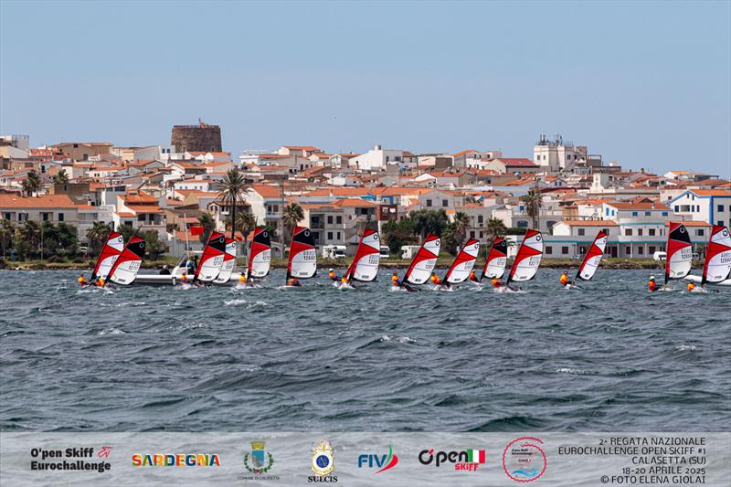 2025 OpenSkiff Eurochallenge at Calasetta - Day 2 photo copyright Elena Giolai taken at  and featuring the O'pen Skiff class