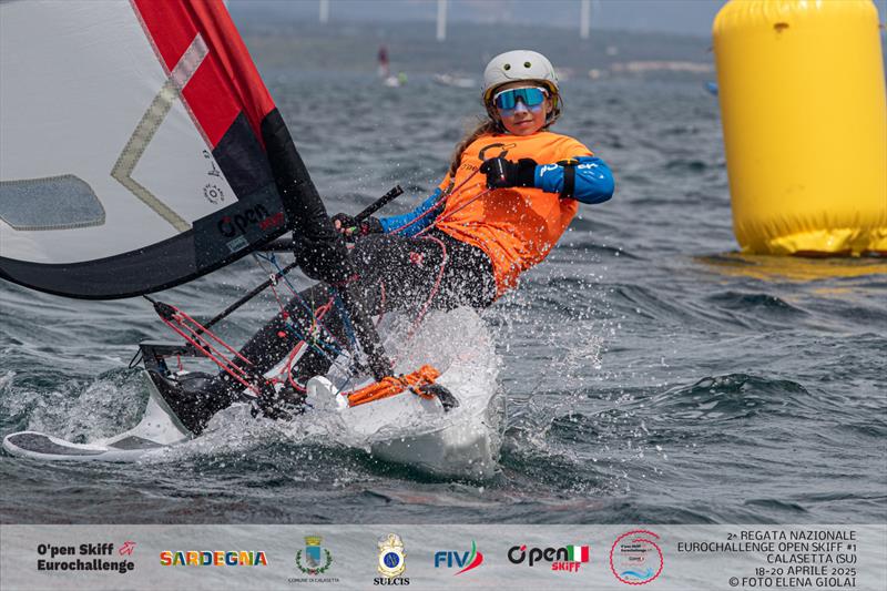 2025 OpenSkiff Eurochallenge at Calasetta - Day 2 photo copyright Elena Giolai taken at  and featuring the O'pen Skiff class
